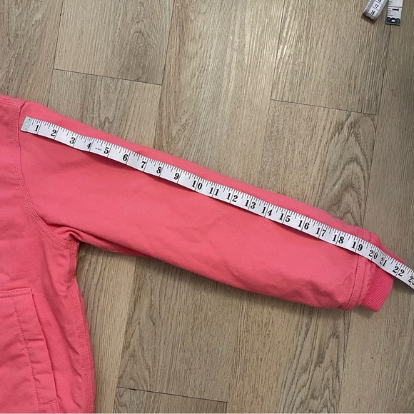 Carhartt Youth M 10-12 Coat Duck Canvas Girls Sherpa Lined Hooded Jacket Pink - Picture 13 of 13